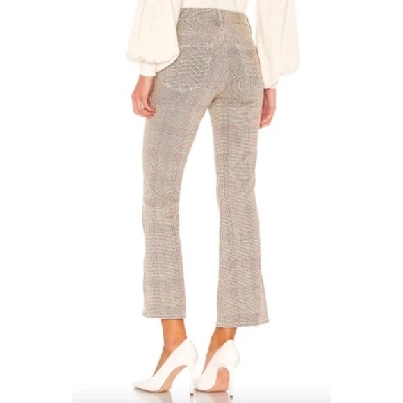 Frame Pants Womens Size 26 Le Crop Mini Boot Glen Plaid Gray - Picture 3 of 15